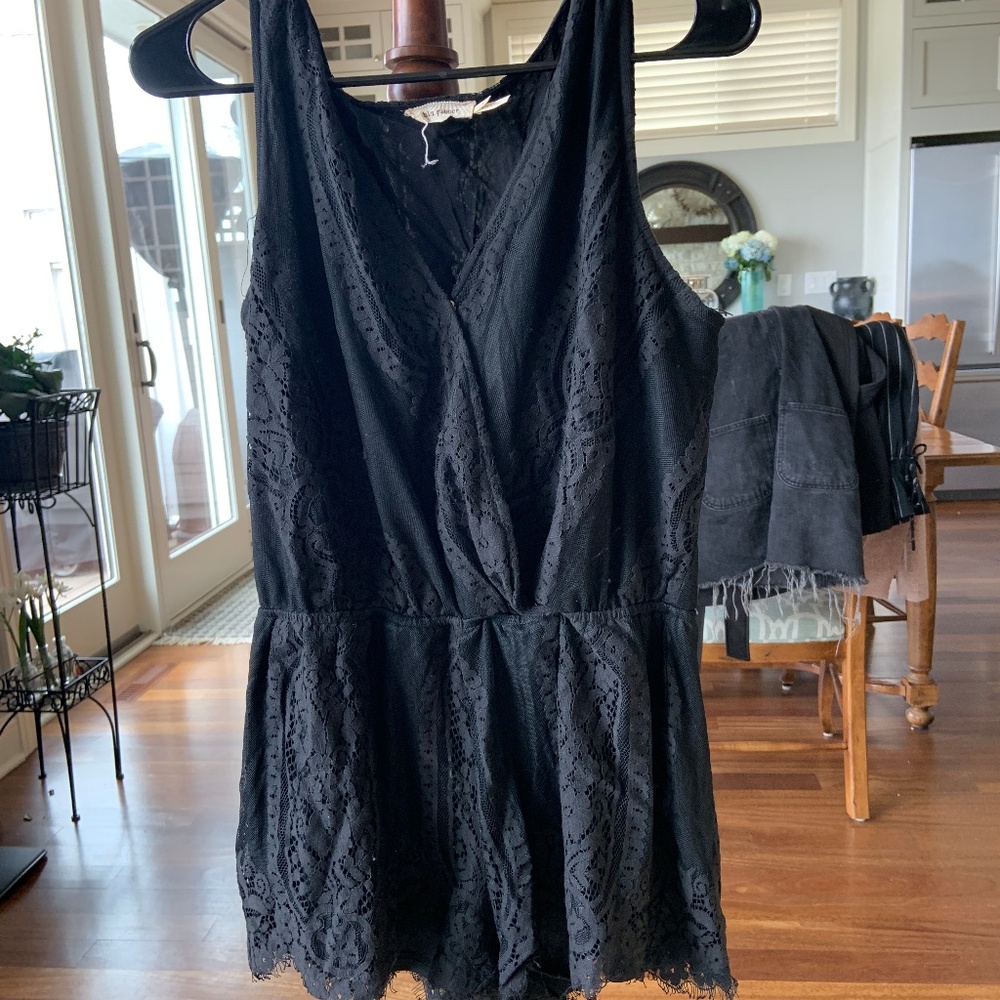 Black Lace Romper